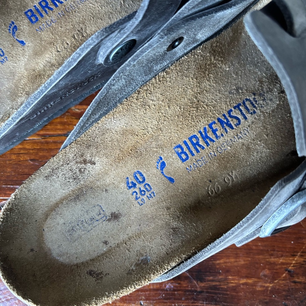 Birkenstock Gray Leather Boston size 40 or women’s size 9 - Picture 5 of 8